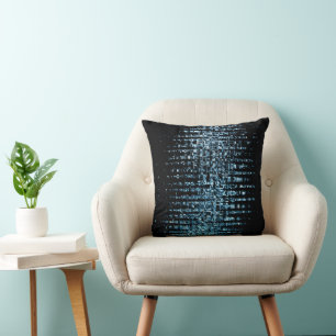 Abstract Blue Cubes Cushion