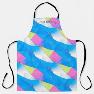 Abstract Blue Curves Mum's Kitchen Apron
