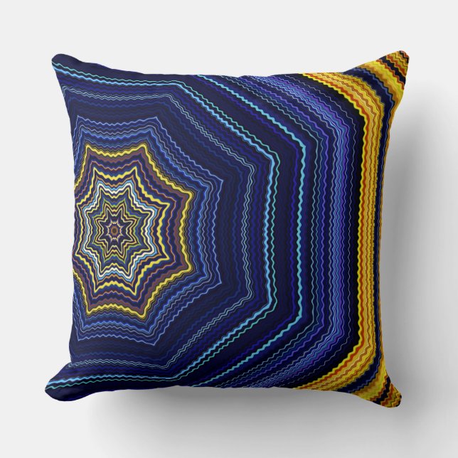 Abstract Blue Cushion (Front)