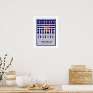 abstract blue dots geometric bauhaus posterart  poster