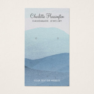 Abstract Blue Earring Jewellery Display Cards