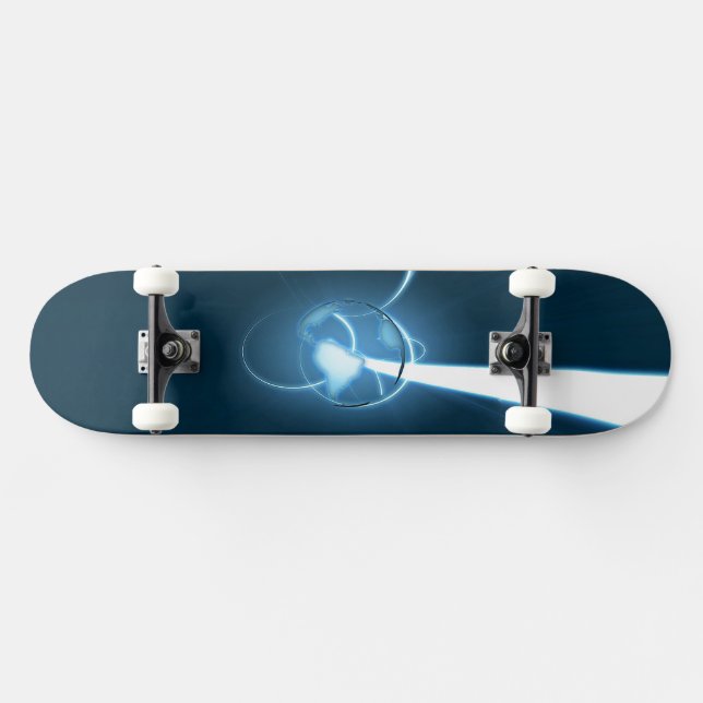 Abstract Blue Earth motion Skateboard (Horz)