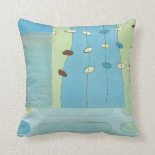 Abstract Blue Egg Parade Cushion
