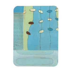 Abstract Blue Egg Parade Magnet