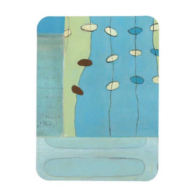 Abstract Blue Egg Parade Magnet (Vertical)