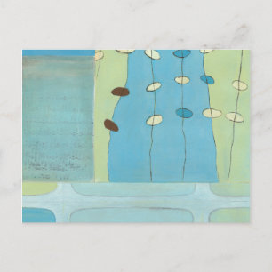 Abstract Blue Egg Parade Postcard