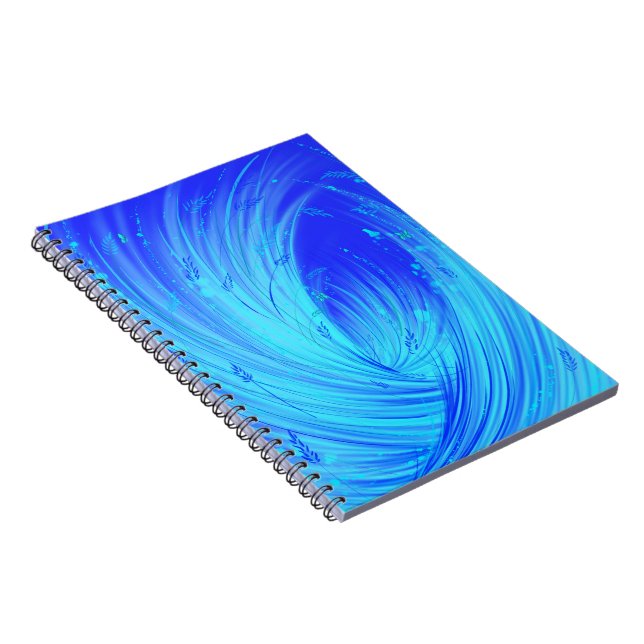 Abstract blue Enchanted Garden Notebook (Right Side)