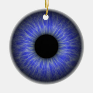 abstract blue eye ceramic tree decoration