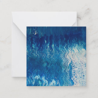 Abstract Blue Flat Note Card
