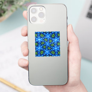 Abstract Blue Floral Pattern