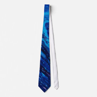 Abstract blue galaxy tie
