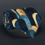 Abstract Blue Gold Navy Tie<br><div class="desc">A beautiful abstract pattern in blue,  gold and navy.  
Many matching products in my store</div>