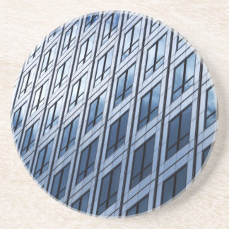 Abstract Blue Gray Windows Coaster