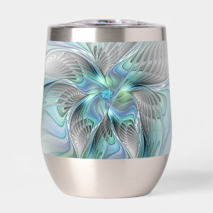 Abstract Blue Green Butterfly Fantasy Fractal Art