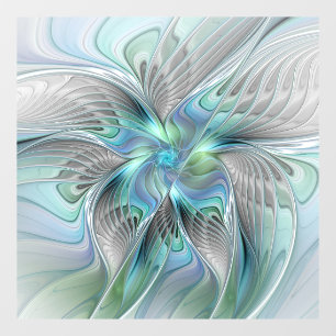 Abstract Blue Green Butterfly Fantasy Fractal Art
