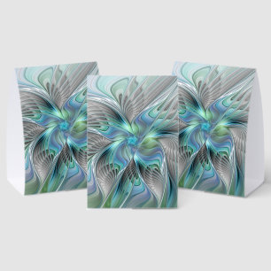 Abstract Blue Green Butterfly Fantasy Fractal Art