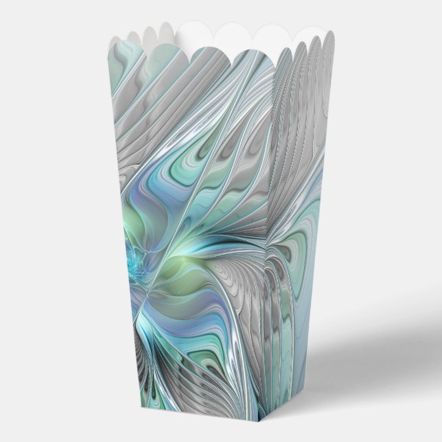 Abstract Blue Green Butterfly Fantasy Fractal Art Favour Box (Front)