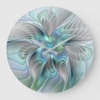 Abstract Blue Green Butterfly Fantasy Fractal Art