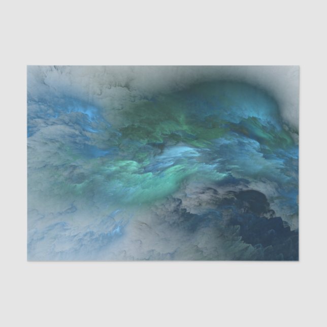 Abstract Blue/Green Clouds - Tissue Paper (Front)