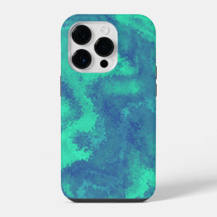 Abstract Blue Green Diffusion iPhone 14 Pro Case