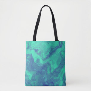 Abstract Blue Green Diffusion Tote Bag