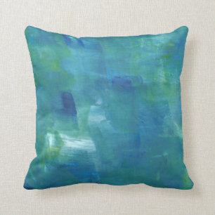 Abstract Blue Green Sentiment. Cushion