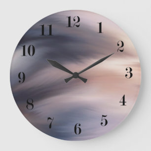 Abstract blue grey large clock