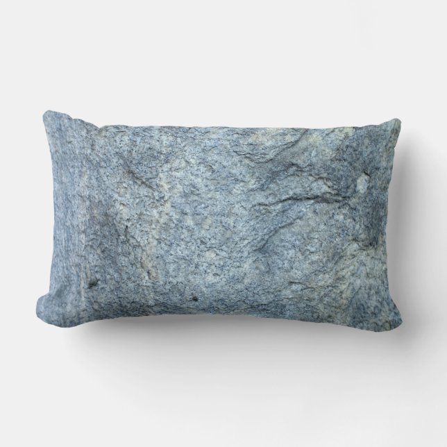 Abstract Blue-grey Stone Texture Lumbar Cushion (Front)