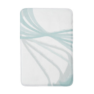 Abstract blue grey swirls bath mat