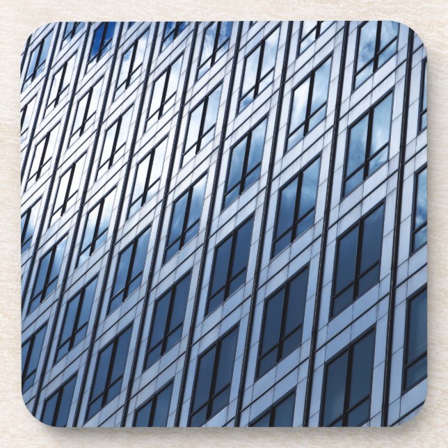 Abstract Blue Grey Windows Coaster (Front)