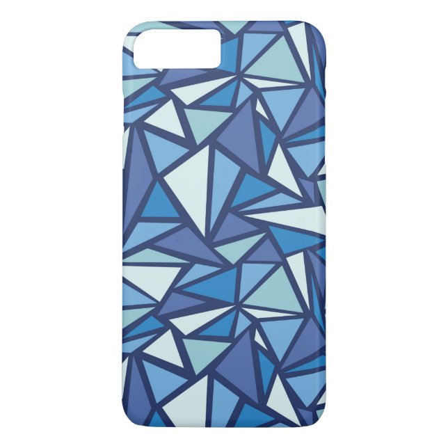Abstract Blue Ice Crsytal Pattern Case-Mate iPhone Case (Back)