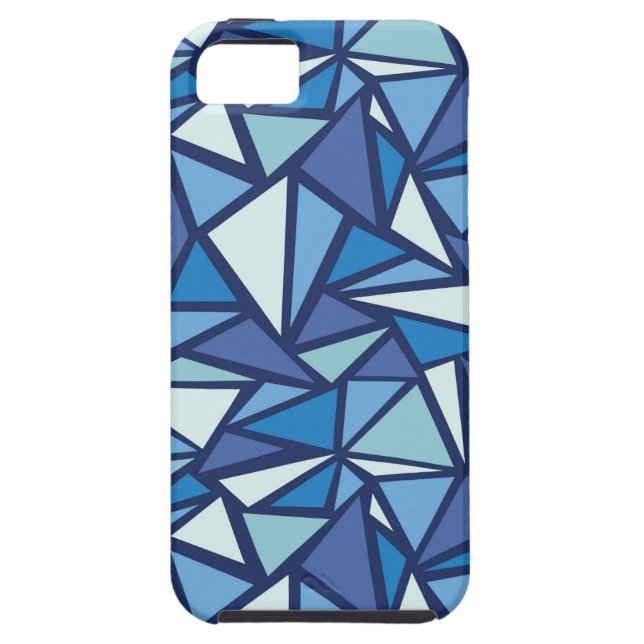 Abstract Blue Ice Crsytal Pattern Case-Mate iPhone Case (Back)