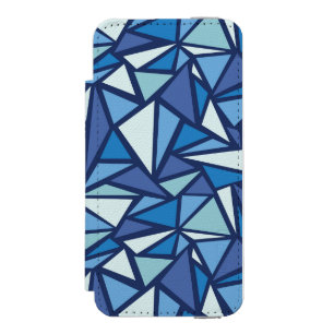Abstract Blue Ice Crsytal Pattern Incipio Watson™ iPhone 5 Wallet Case