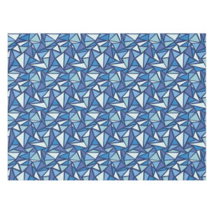 Abstract Blue Ice Crsytal Pattern Tablecloth