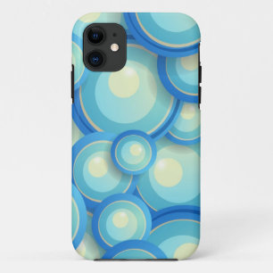 Abstract blue in green iPhone 11 case