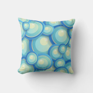 Abstract blue in green cushion