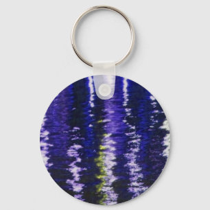 Abstract Blue Keychain