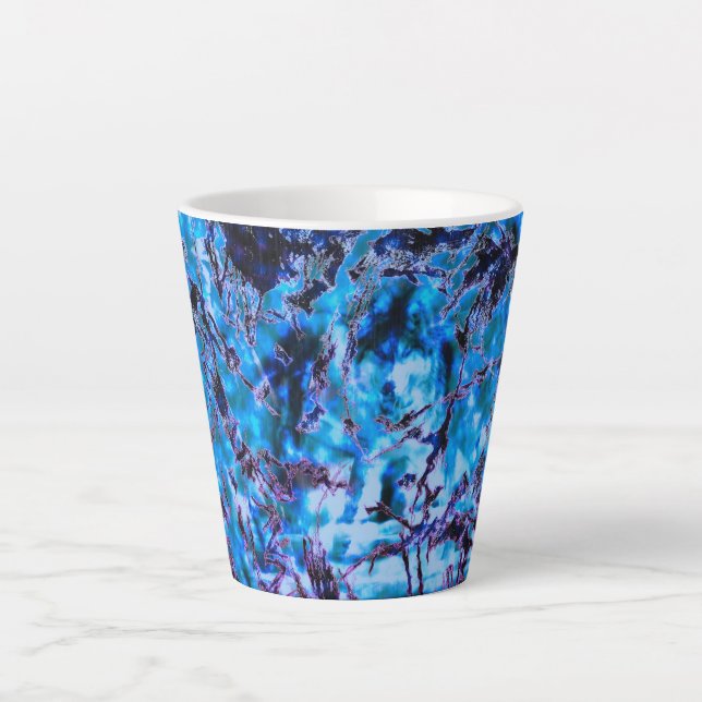 Abstract Blue Latte Mug (Front)