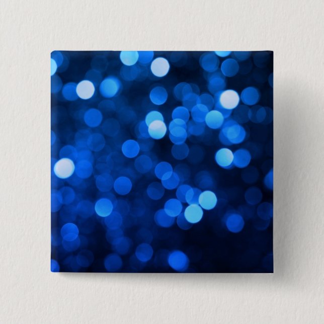 Abstract blue light dots 15 cm square badge (Front)