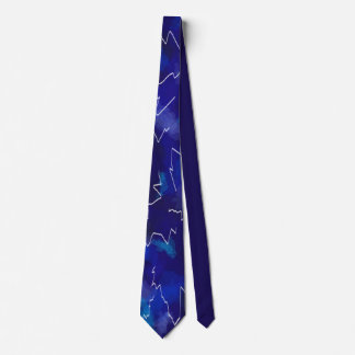 Abstract Blue Lightning Tie