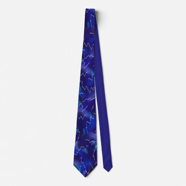 Abstract Blue Lightning Tie 2 (Front)