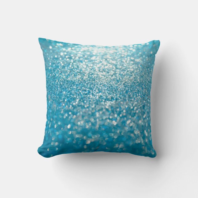 Abstract blue lights, artistic background. cushion (Front)