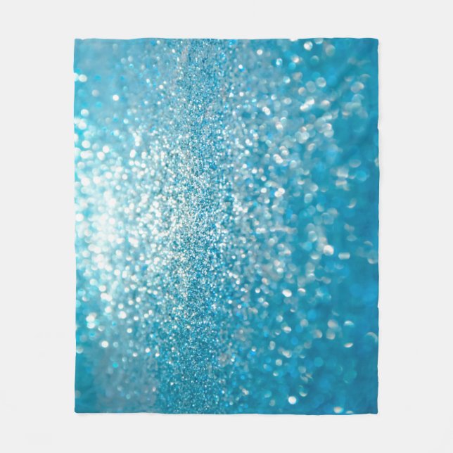 Abstract blue lights, artistic background. fleece blanket (Front)