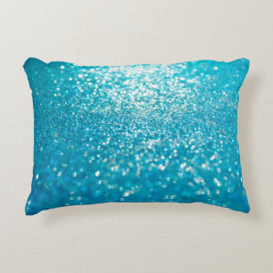 Abstract blue lights on background decorative cushion