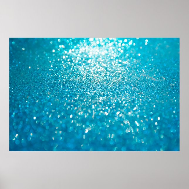 Abstract blue lights on background poster (Front)