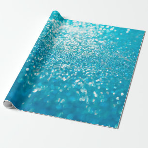 Abstract blue lights on background wrapping paper
