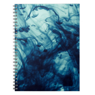 Abstract blue liquid smoke pattern background notebook