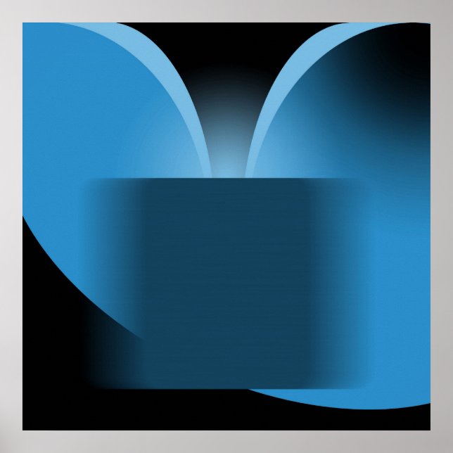 Abstract Blue Luxury with Black AP0004 Poster (Front)