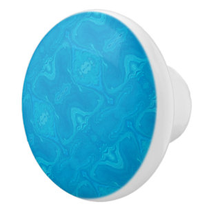 Abstract Blue Marble Personalised Ceramic Knob