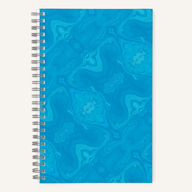 Abstract Blue Marble Personalised HP Lap Notebook (Front)